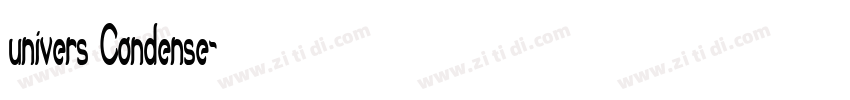 univers Condense字体转换